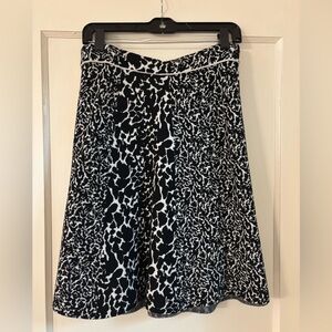 Lane Bryant Black & White Leopard Print Skater Skirt in 18/20 Y2K Dark Academia